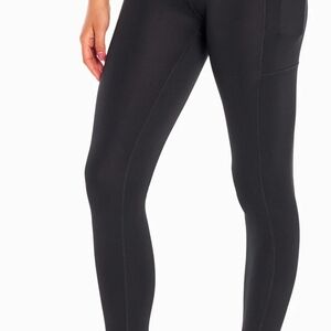 Classic Black Women's Leggings Tummy Control With Side Pockets 2x Merika